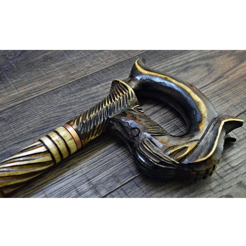 Cane Walking Stick Cane Reed Stick Wooden Handmade Carving (Horse Black) - Picture 6 of 10